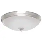 HAMPTON BAY Clifton 11 in. Brushed Nickel Selectable LED Flush Mount