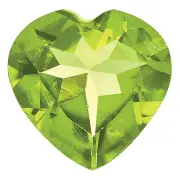 Gemstone Peridot Aa Quality 6mm Heart