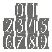 12 Inch Large Plastic Number Stencils, 20 Pcs, Wood