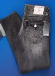 TRUE RELIGION GENO BIG T FLAP 700046 RELAXED SLIM JEANS 36 X 32