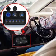 6 Gang 12V Switch Panel Control USB LED Toggle ON-OFF Rocker For Car Boat Marine (for: Subaru)