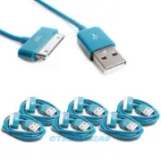 6 3FT USB SYNC DATA POWER CHARGER AQUA BLUE CABLE IPHONE IPOD TOUCH CLASSIC IPAD