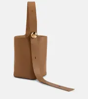 [Loewe] Loewe Pebble Medium leather bucket bag One Size brown