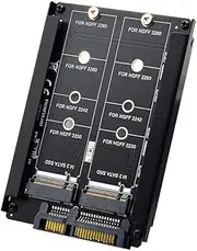 Xiwai Dual NGFF B+M Key M.2 SSD Card JBOD Raid0 Span Bridge to 2.5inch SATA Combo HDD Disk Drive Enclosure