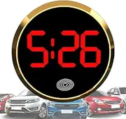 Car Dashboard Clock, Dashboard Round Touch Screen Clock, Intuitive Interface Vehicle Interior Supplies for RV, Truck, Sedan, and Small Car