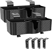 FwQoFvk 2Pcs Plastic Car Headrest Hanging Storage Box With Hook and Cup Holder, Headrest Backseat Organizer for Vehicle SUV Truck, Seat Back Organizer for Snack Toy Wet Wipe 28.3x10x7.5cm