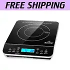 Ultra-Portable Induction Cooktop with LCD Touch Control - 1800 Watts Silver