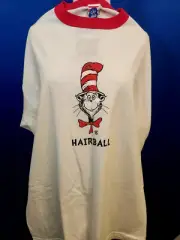 Vintage Cat In The Hat T- Shirt White XL New with Tags Movie Memorabilla