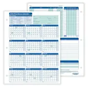 ComplyRight 2022 Attendance Calendar Card White Pack of 50 (A4000W50)