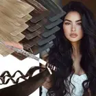 Undetectable Tape In Human Hair Extensions 100% Remy Skin Weft Remi FULL HEAD