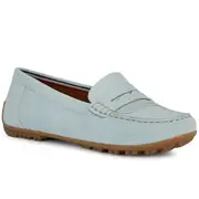 Geox D Kosmopolis Womens Moccasins Light Blue Suede 6 Uk/39 Eu
