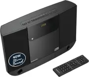 Compact Home Stereo System with Bluetooth, Wall Mountable CD Player for Home, FM