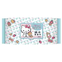 在飛比找Yahoo奇摩購物中心優惠-Hello Kitty 超純水柔濕巾(加蓋100抽)【小三美