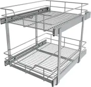 2 Tier Pull Out Cabinet Organizer 17" W X 22" 17" W X 22" D, 2