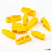 Lot of 10 Genuine LEGO 50950 Yellow 3X1 Slope Curved Plates Arch Roof Brick Part