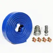Sigma 1" X 50' Feet PVC Lay Flat Agricultural Pump Discharge Hose & Cam Locks