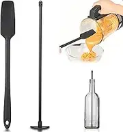 Dunkive Blender Spatula Set, Under Blade Bottle Scraper and Jar Scraper Blender, Reusable High Heat for Jar, Bottle, et