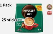 NESCAFE 3 in 1 RICH Blend & Brew Instant Coffee 25 sticks (1-pack)