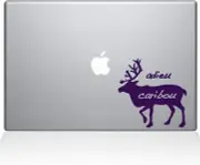 The Decal Guru Adieu Caribou Decal Vinyl Sticker - 15" Macbook Pro - Lavender
