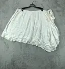 NWT ANAMA One Shoulder Tops Womens Medium Boho Flowy White Asymmetric Rayon