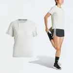 【ADIDAS 愛迪達】短袖 OWN THE RUN TEE 女款 綠 白 吸濕 排汗 反光 運動 短T 愛迪達(IN1593)