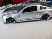 1:24 2008 Ford Shelby GT - 500 KRby Jada TOYS #91843 in silver,black and blue