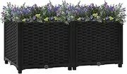 Raised Garden Bed, Elevated Planter Box Plant Container 80x40x38 cm Polypropylene