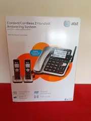 ATT CL84252 DECT 6.0 Corded & Cordless 2 Handset Phone Answering System