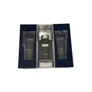 3pc Ted Lapidus Alcazar Perfume/Shampoo & After Shave Balm Mens Essential Set