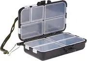 Fishing Tackle Box,Storage Box and Tray, Removable Bait Storage Box, Plastic 9 Compartments, Multifunctional Parts Box, Outdoor Fishing Tackle Accessory Box with Removable Divider (A)