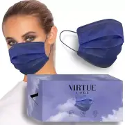 VIRTUE CODE On The Go Curved Face Masks - Soft 3 Ply Comfort Face Masks Color...