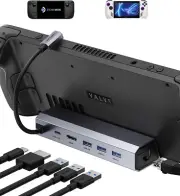JSAUX Docking Station for Steam Deck OLED 2023/ROG Ally/Legion Go, 6-In-1 Steam