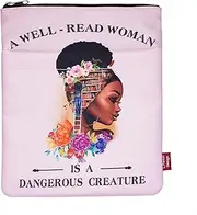 A Well-Read Woman is A Dangerous Creature Book Sleeve, Book Sleeves with Zipper, Book Covers for Paperback, 11 X 8.5 Inch, Book Lovers Gifts (A Well-Read Woman is A Dangerous Creature)