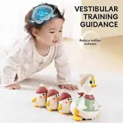 Tummy Time Duck Family, Tummy Time Duck Toy, Walking Duck with Baby Ducks 1 Goose Baby