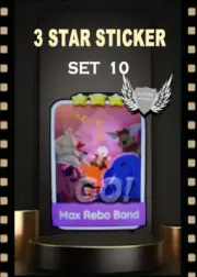 Max Rebo Band - Mono_poly_Go - 3 Star Set 10 Sticker card (FAST SEND)