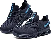 [LARNMERN] Work Shoes Men's Fashion Safety Shoes Cushioning Lightweight Steel Toe Cap Work Trainers Breathable Comfort Protective Shoes