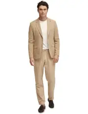 [Oxford] Blake Linen Blend Blazer in Caramel