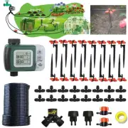 Drip Irrigation Kit Automatic Watering System with Water Timer 80FT 1/4 Tubin...