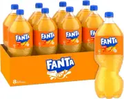 Fanta Orange Soft Drink Multipack Bottles 8 X 2L