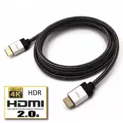 HDMI 2.0 4K 6FT Braid UHD 18GBPs Ultra HD 60Hz HDR Ethernet 2160p 3D PS4 Cable