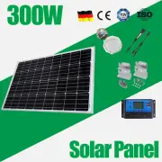 300W Fixed Solar Panel 12V Mono Home Caravan Camping Charging Battery 300 Watt