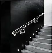 Clear Acrylic Handrail Staircase Handrail Complete Kit Non-Slip Transparent Crystal Stair Railing for Home Kindergarten Hallway Loft(350cm/11.5ft)
