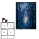 【24mama 掛畫】單聯式 油畫布 開明 窗戶 插圖 陽光 童話 聖光 無框畫-60x80cm(藍色森林)