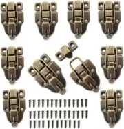 10PCS Metal Duckbilled Box Hasp Lock Toggle Latch Catch for Wooden Case Boxes