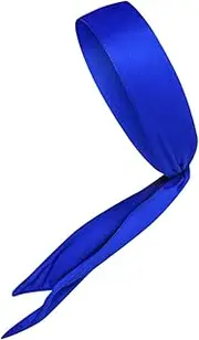 [ASAKKURA] Sports Headband Hood Knotted Headband Makeup Headband Jersey Headband Basketball Headband Tie Sweatband Mens Headband Elastic Headbands Bandanas for Men Tie Headband Blue Polyester