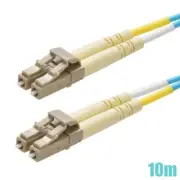 10M LC UPC to LC UPC Fiber Optic OM3 Duplex 50/125 MultiMode Optical Patch Cable