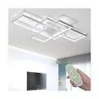 Flush Mount Modern LED Ceiling Light Fixture,With remote control Dimmable 3 C...