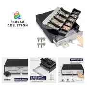 13" Manual Push Open Cash Register Drawer for Point of Sale POS System - Blac...