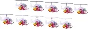 ibasenice 10pcs Airplane Chain for Car Bath Cars Helicopter Clockwork Wind up Helicopter Wind-up Funny Clockwork Plastic