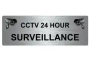 CCTV security camera sign printed on metal 320mm x 110mm